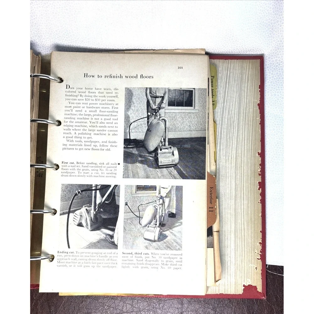1951 Better Homes & Gardens Handyman's Book 1st Ed Red DIY Binder Vintage Manual